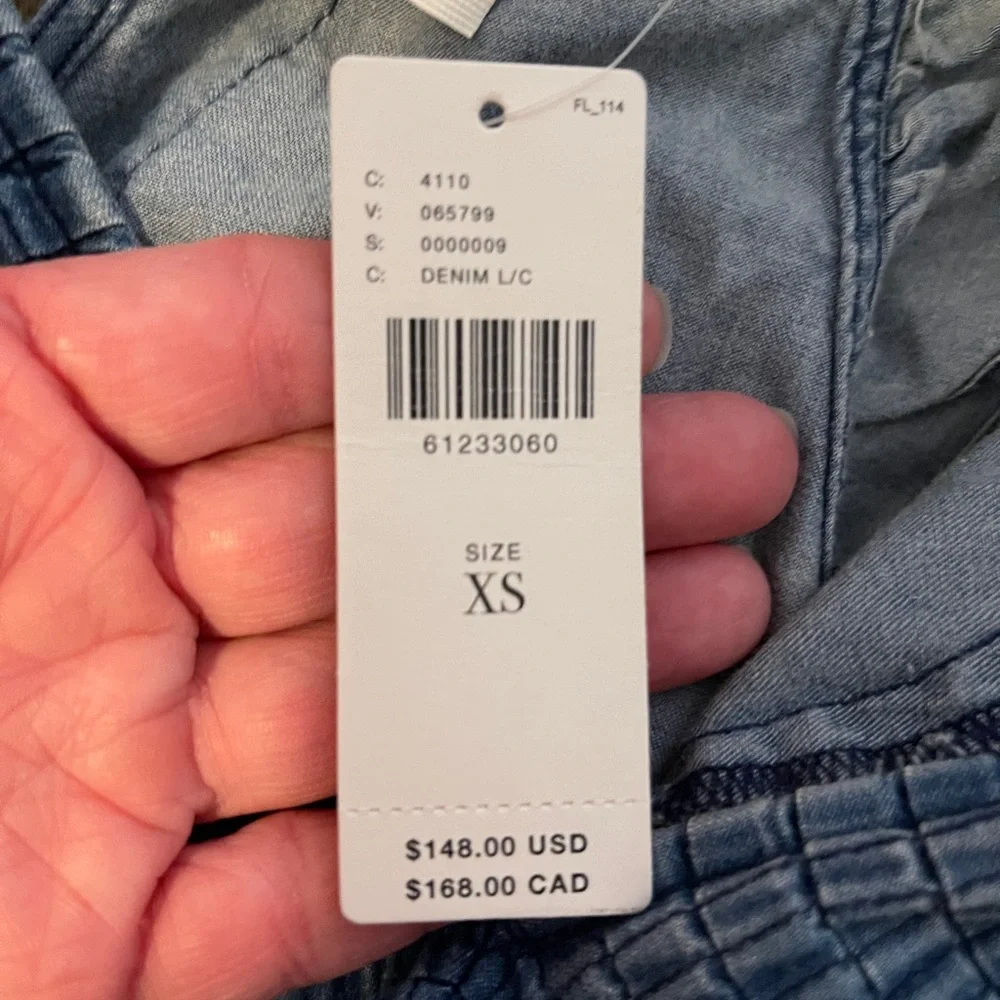 Anthropologie Maeve Denim Blue Top NWT size XS - Picture 4 of 9